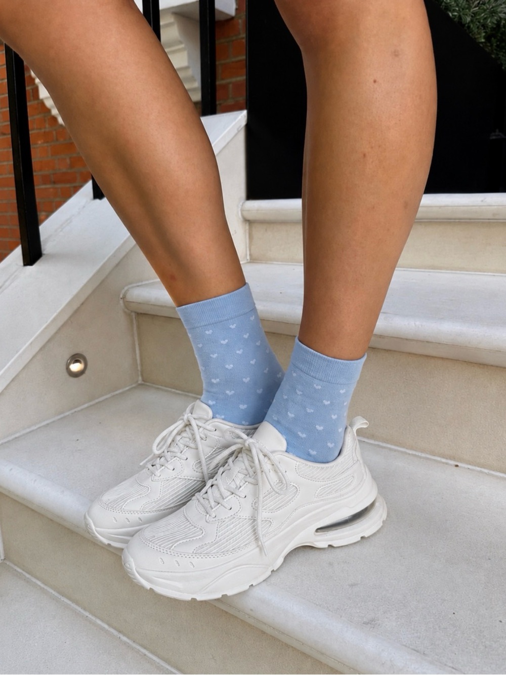 Princess Polly White Chunky Platform Lace-Up Sneakers